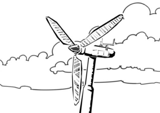 Illustration Windkraft